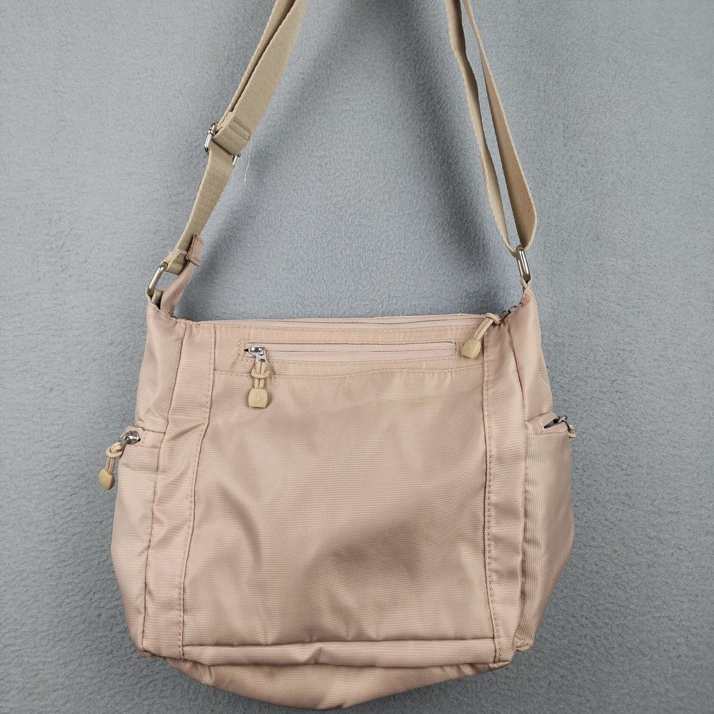 Rosetti E.T.A Crossbody Bag Womens Large Beige Travel Zip Pockets Shoulder